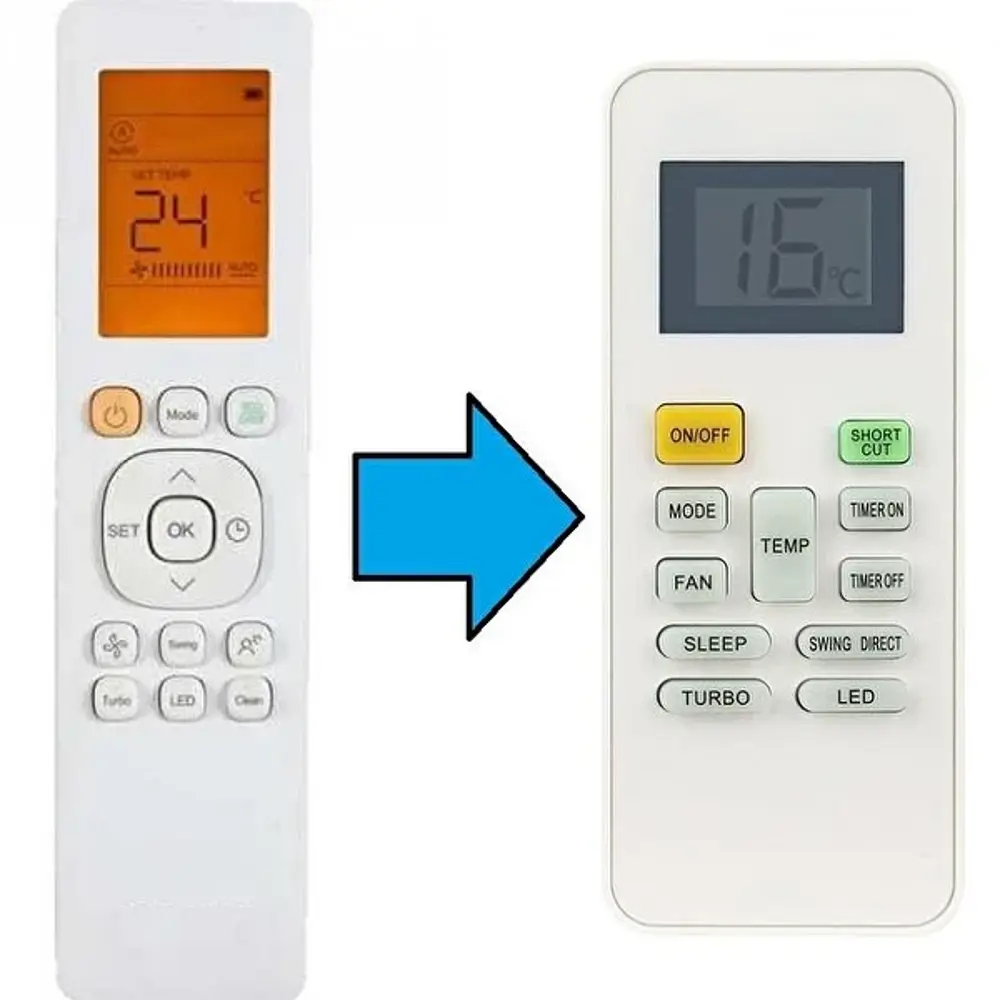 Dijitsu Klima Kumandası-resimde Sağdaki Gönderilir