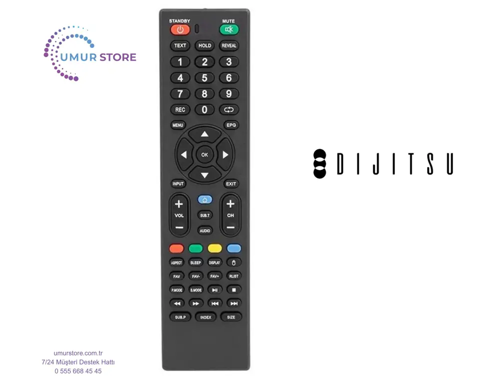 Dijitsu Model DJTV50P Uyumlu Televizyon Kumandası Dijitsu Model DJTV50P Uyumlu Televizyon Kumandası
