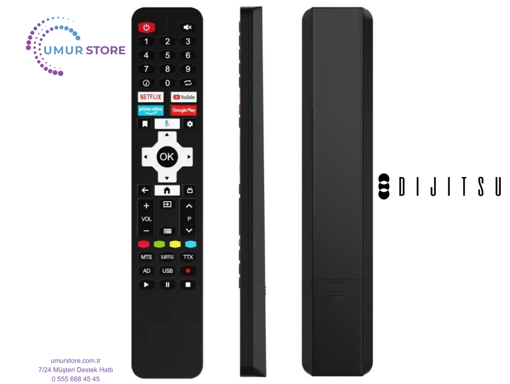 Dijitsu Uyumlu Model 75DG22000 Mikrofonlu Smart Televizyon Kumand