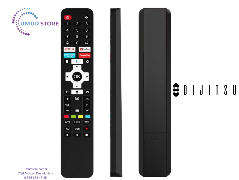 Dijitsu Uyumlu Model 86DG22000 Mikrofonlu Smart Televizyon Kumand Dijitsu Uyumlu Model 86DG22000 Mikrofonlu Smart Televizyon Kumand