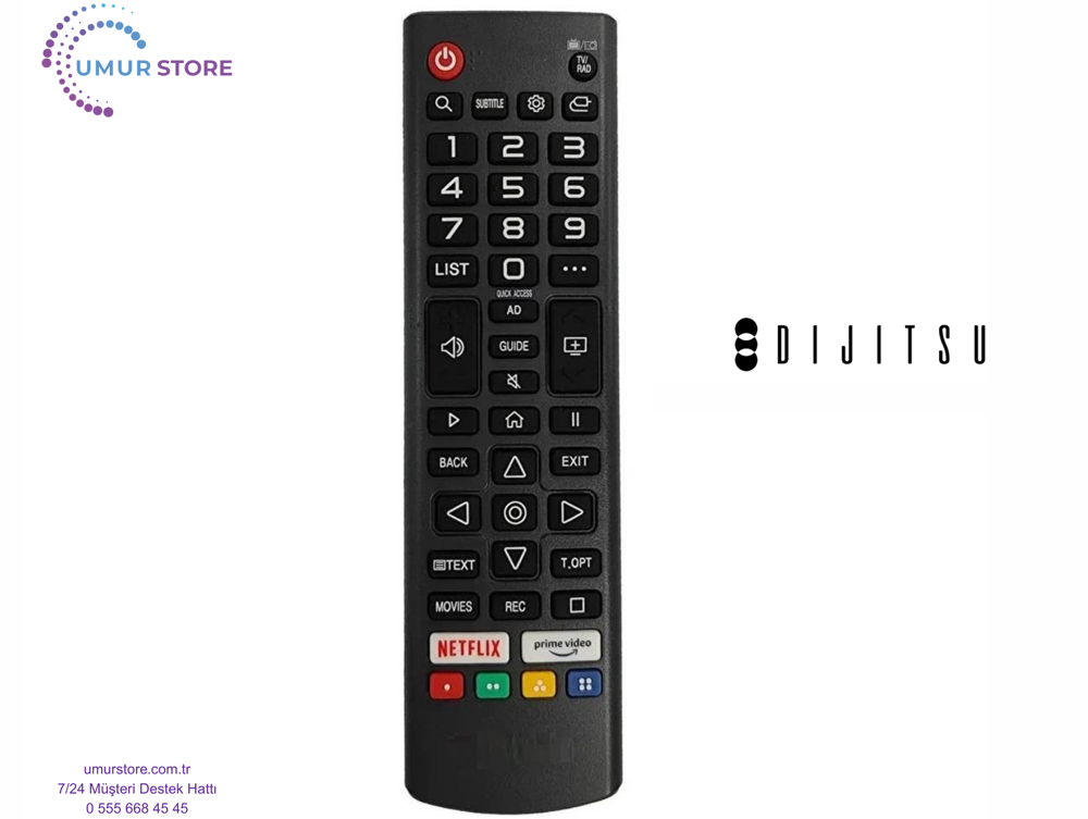 Dijitsu Webos Televizyon Uyumlu Kumanda-Mikrofonsuz