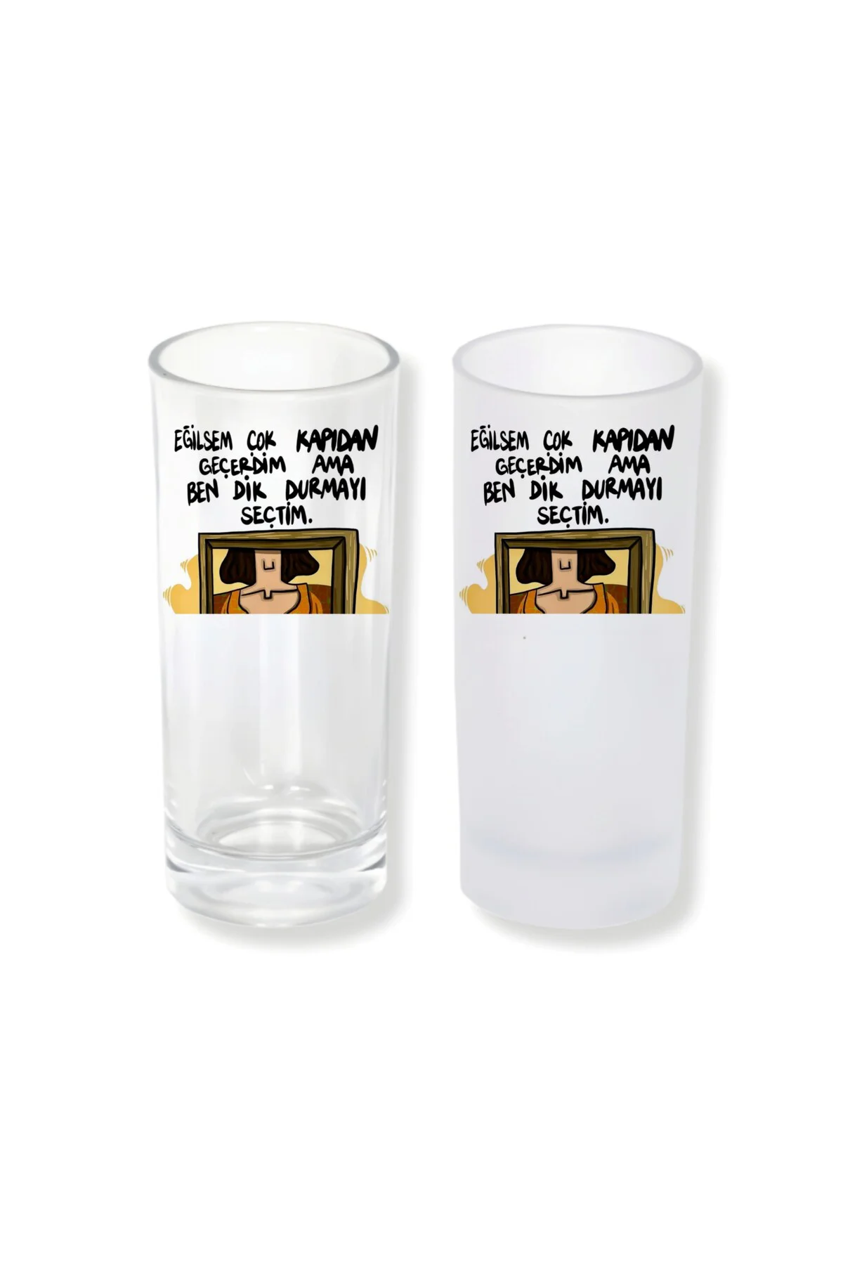 Dik Duruş Buzlu / Buzsuz Seçenekli Rakı Bardağı – 1 Adet Şık Sunu