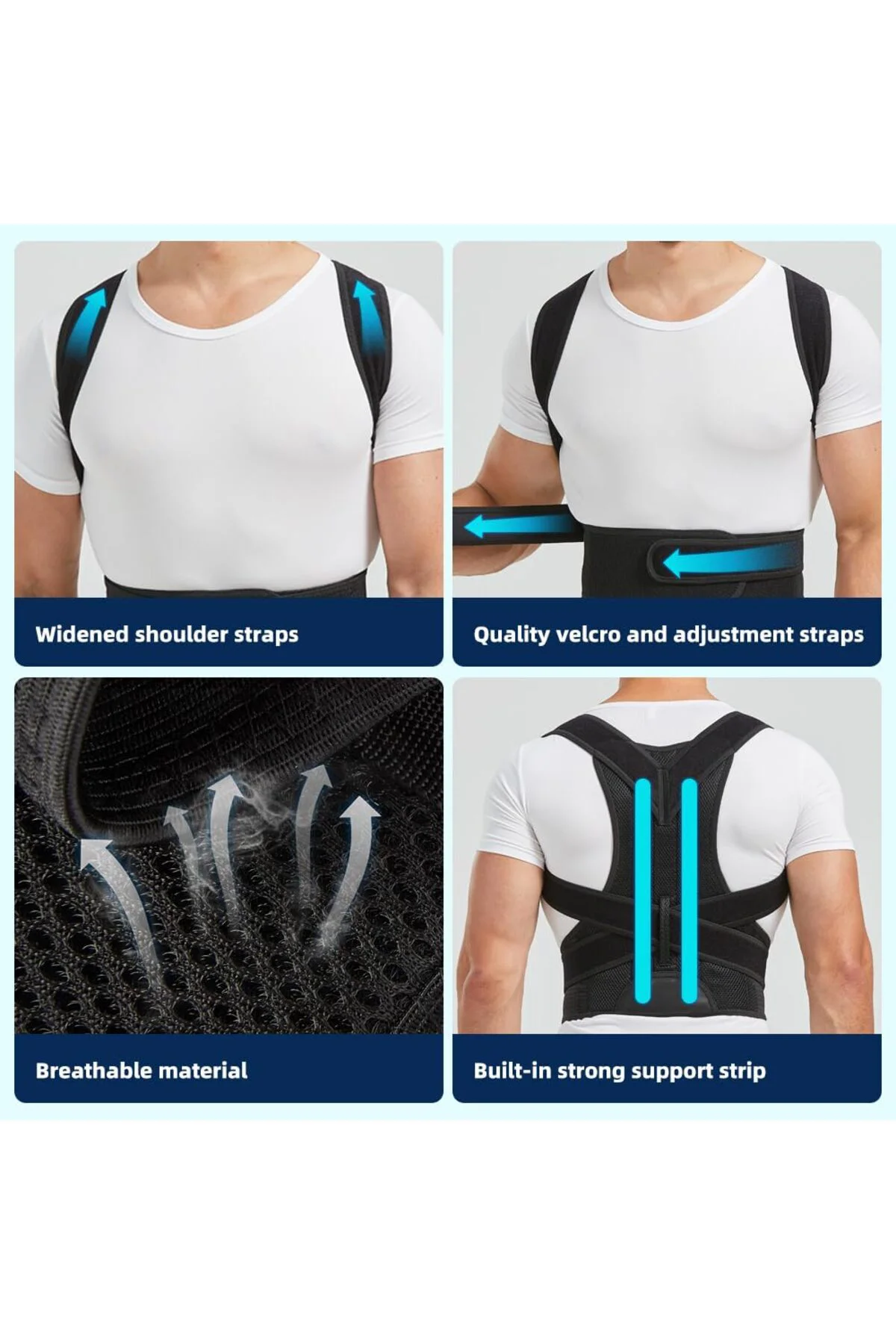 Dik Duruş Korsesi Postür Düzeltici Kamburluk Önleyici Çift Balenl