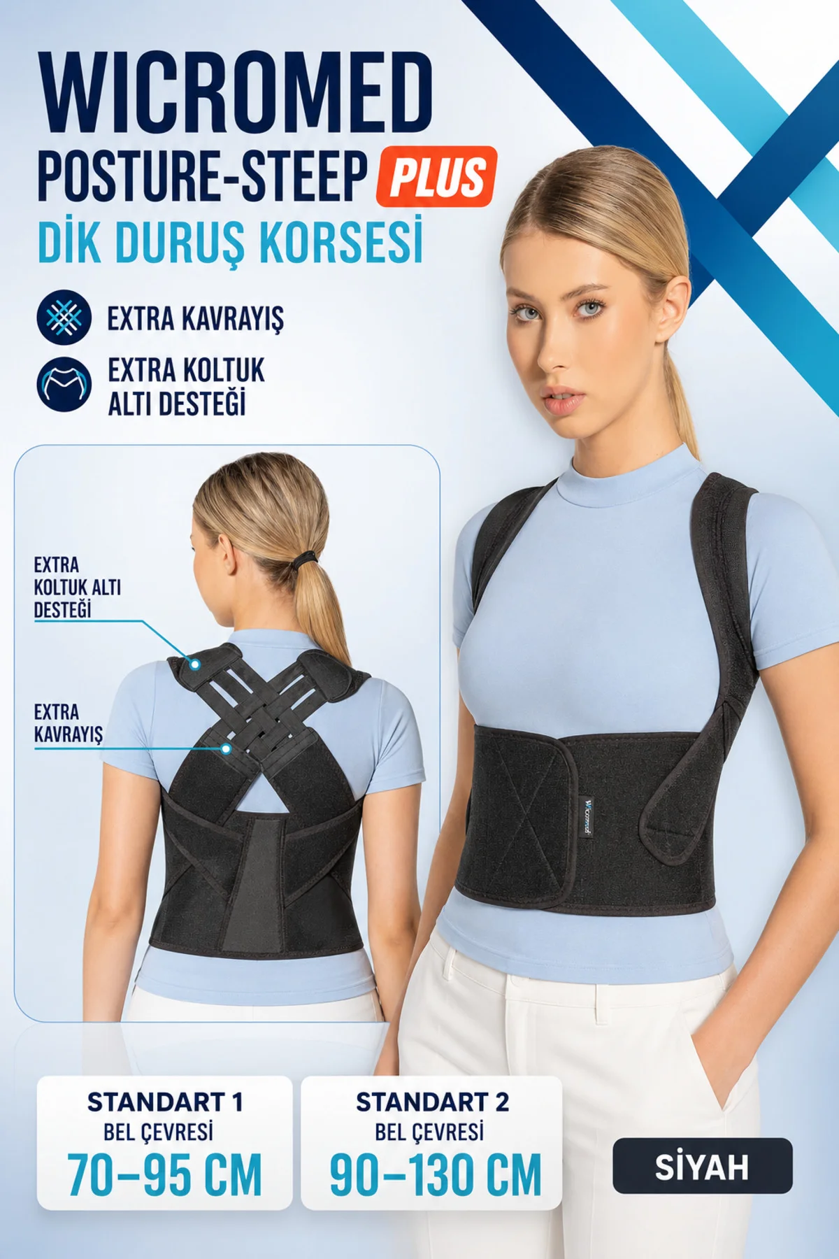 Dik Duruş - Posture Steeep Korsesi Lüx Standart 2 ( L-xl-2xl-3xl )