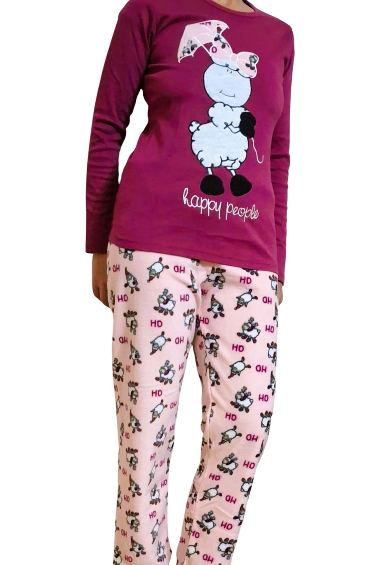 DİKA Kışlık Kadın Pijama Takımı MOR