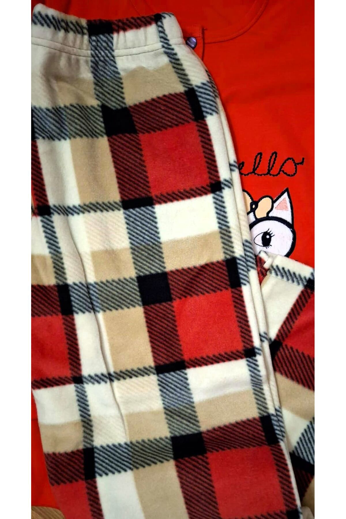 DİKA Kışlık Kadın Pijama Takımı NAR ÇiÇEĞİ