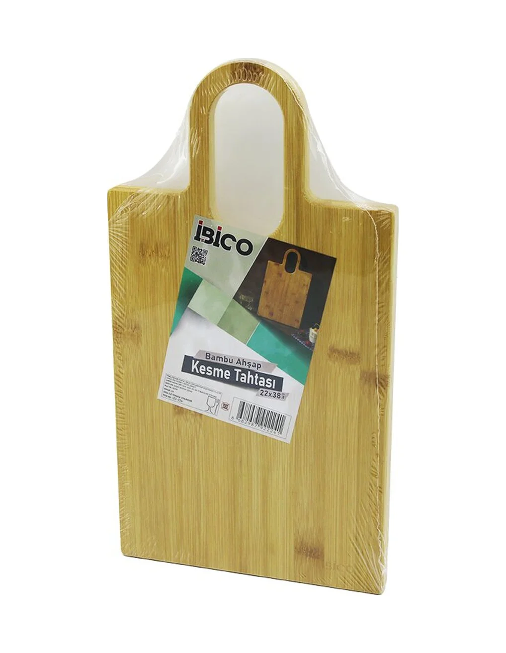 Dikdörtgen 22x38cm Ahşap Bambu Kesim Panosu - Kesme Tahtası Oval 
