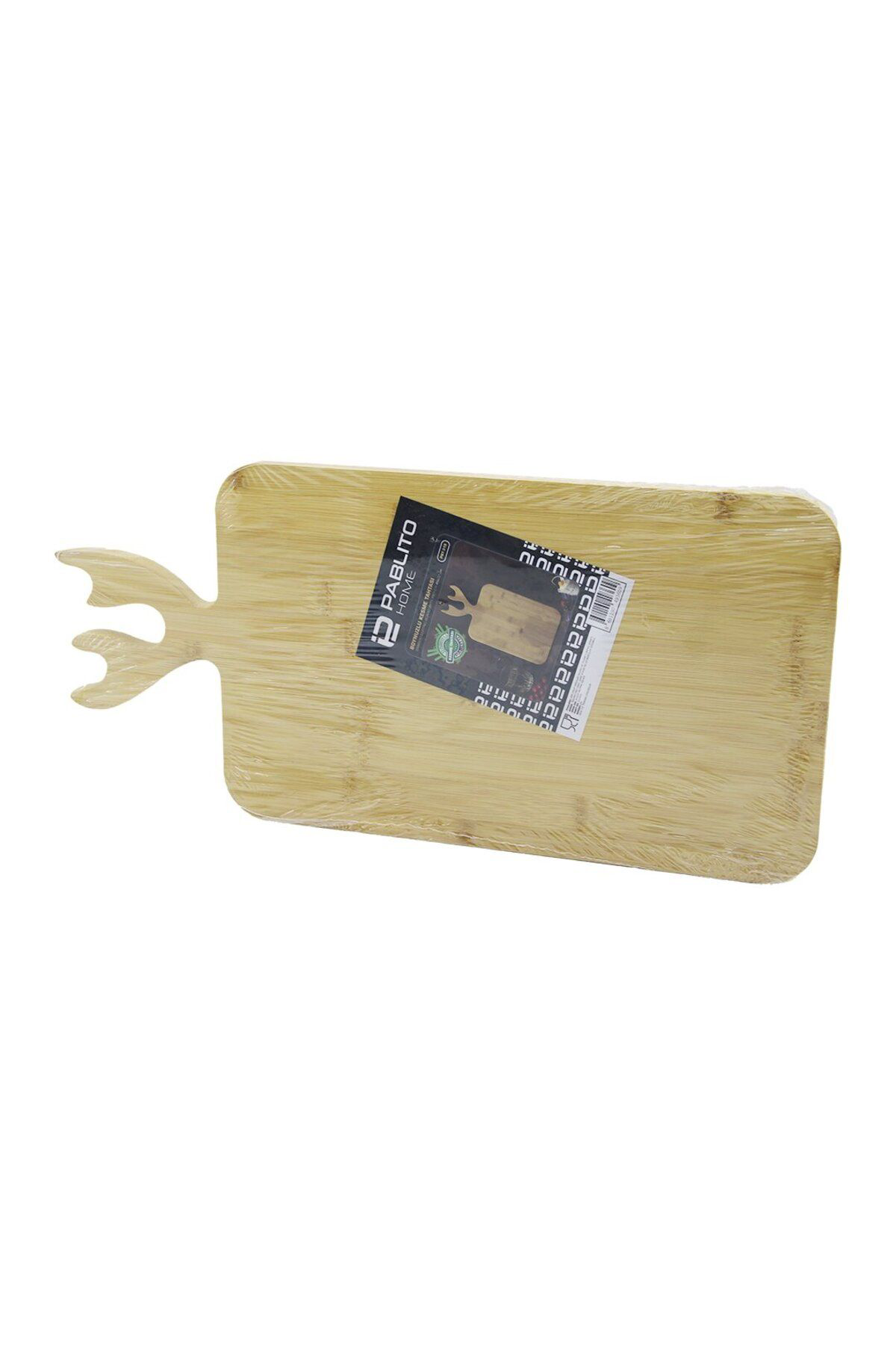 Ok Aksesuar Dikdörtgen Ahşap Bambu Kesim Panosu - Kesme Tahtasi Geyik Boynuz