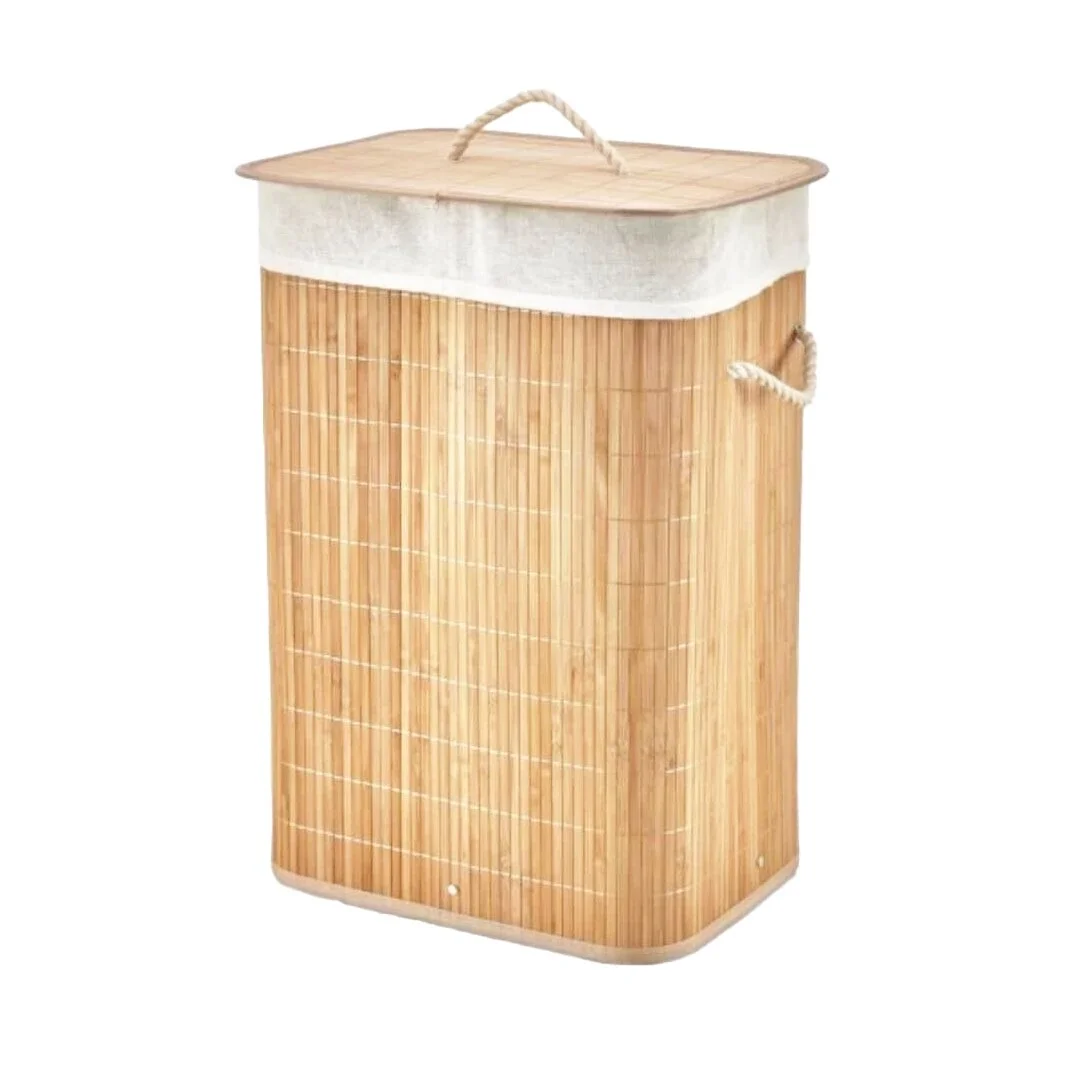 Dikdörtgen Bambu Ahşap Kirli Çamaşır Sepeti 40x30x60cm Seyyar Kapaklı İçi Bezli İp Kulplu Bx40 Fiyatı, Yorumları ve Özellikleri