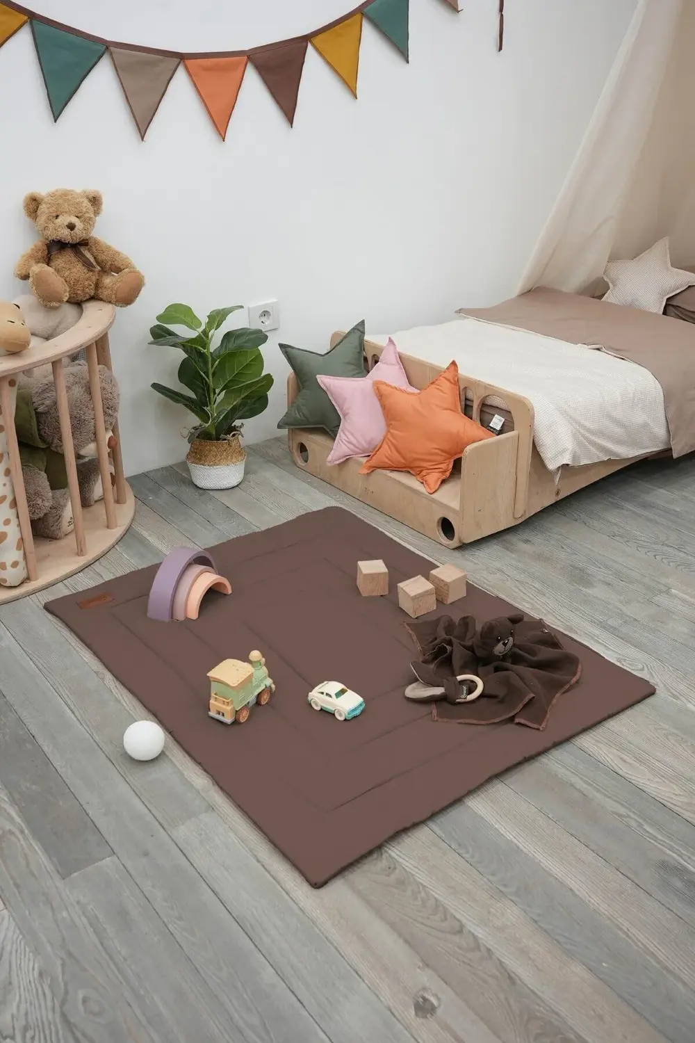 Dikdörtgen Bebek/Çocuk Oyun Halısı, Yenidoğan Emekleme Pedi, Akti