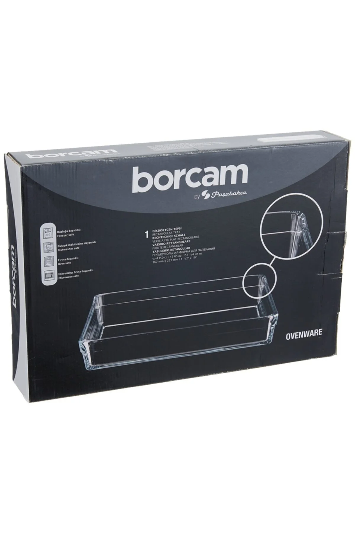 Dikdörtgen Borcam Tepsi Borasilicate Glass 59334