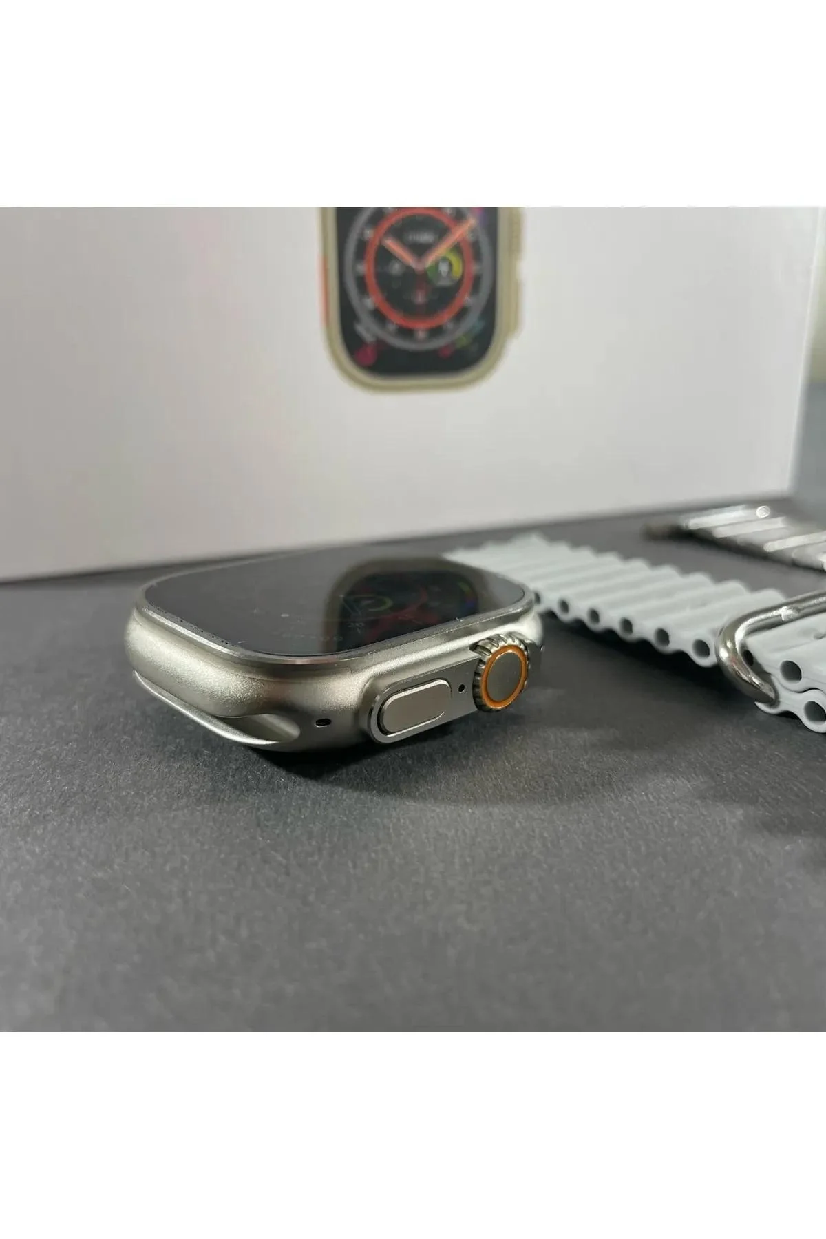 Dikdörtgen Ekranlı Metal Kordonlu Akıllı Saat - GPS, Nabız ve Uyku Takibi Özellikli Siyah Model