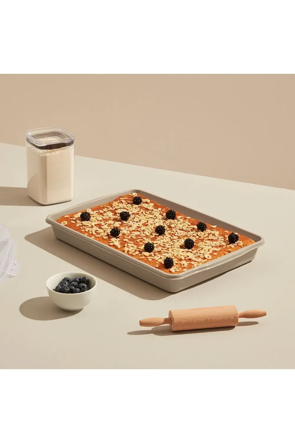 Dikdörtgen Kek Pasta Börek Saklama Kabı, Kilitli Borcam Taşıma Ka