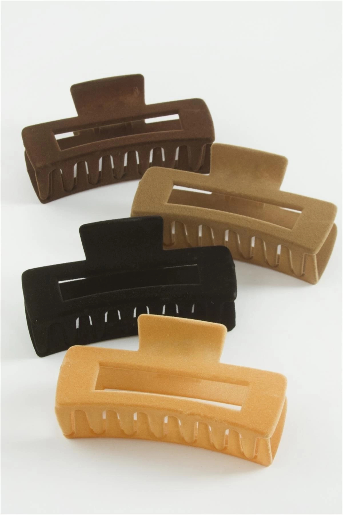 Dikdörtgen Renkli Kadife Mandal Toka 11 Cm