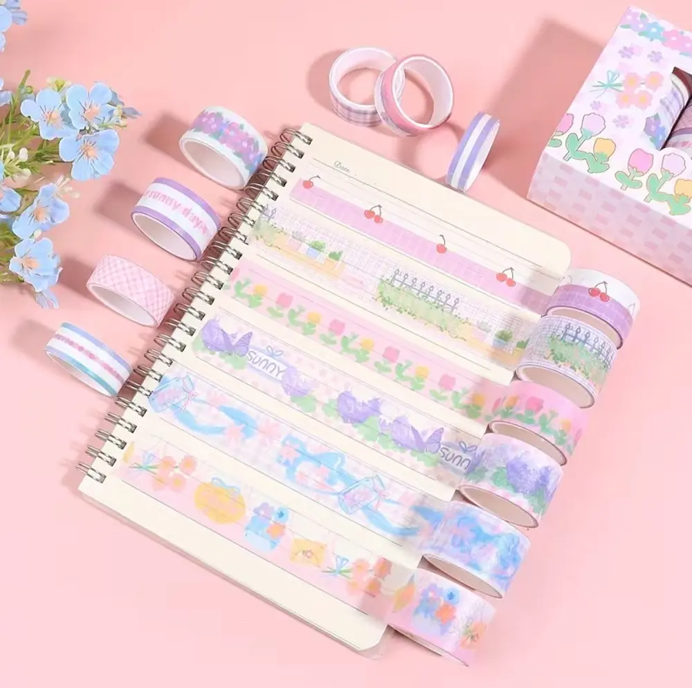 Dikdörtgen Vintage Washi Tape Bant Yapışkanlı Maskeleme Kağıdı De