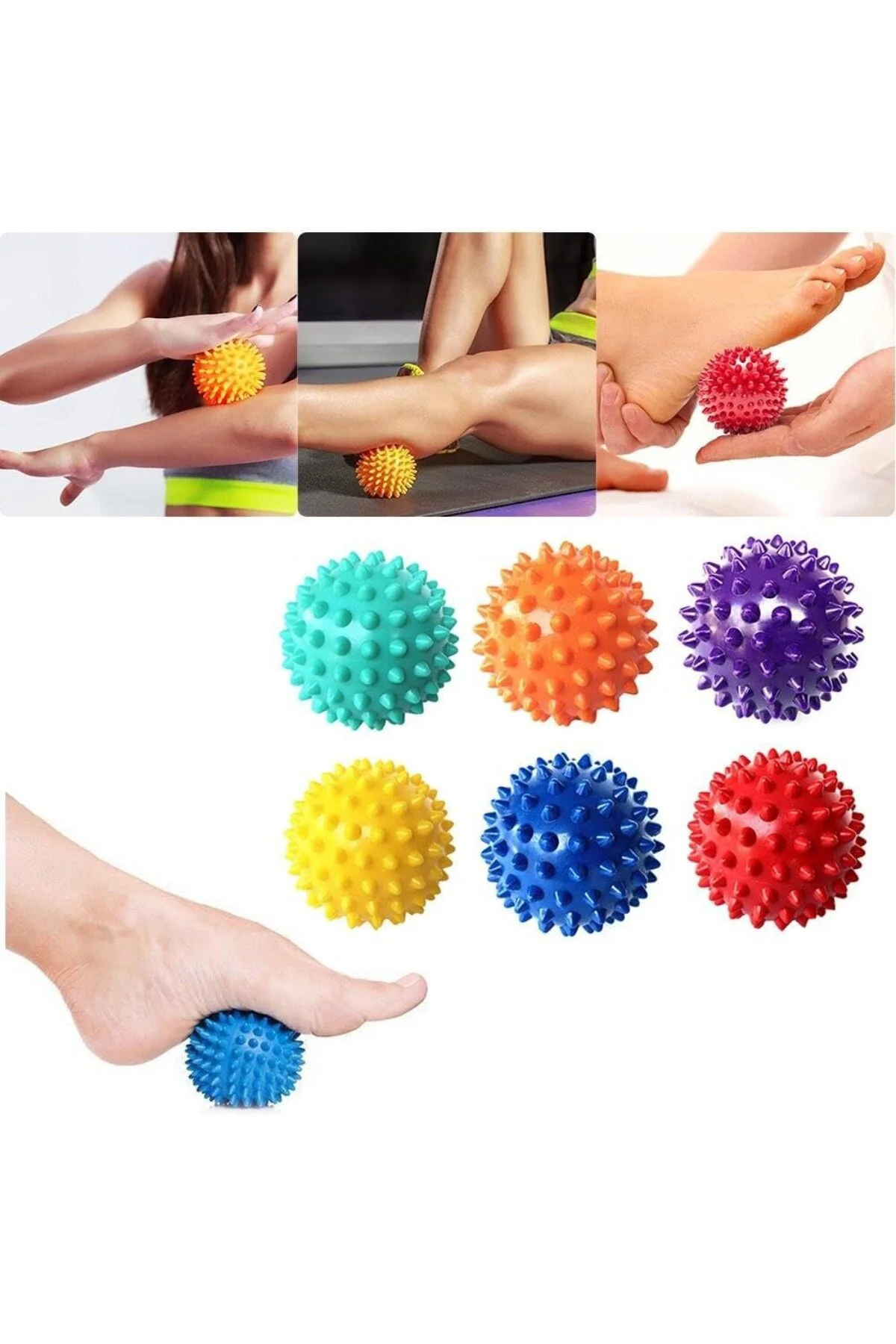 Dikenli Masaj Topu Medikal El Ayak Parmak Rehabilitasyon Massage