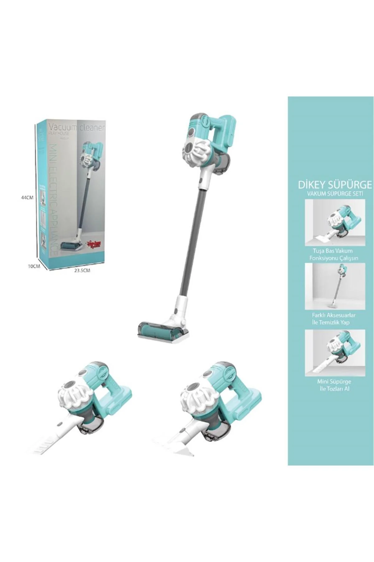 Dikey Elektrik Süpürgesi Yeşil-Gri (3 in1 ) Kapalı Kutu