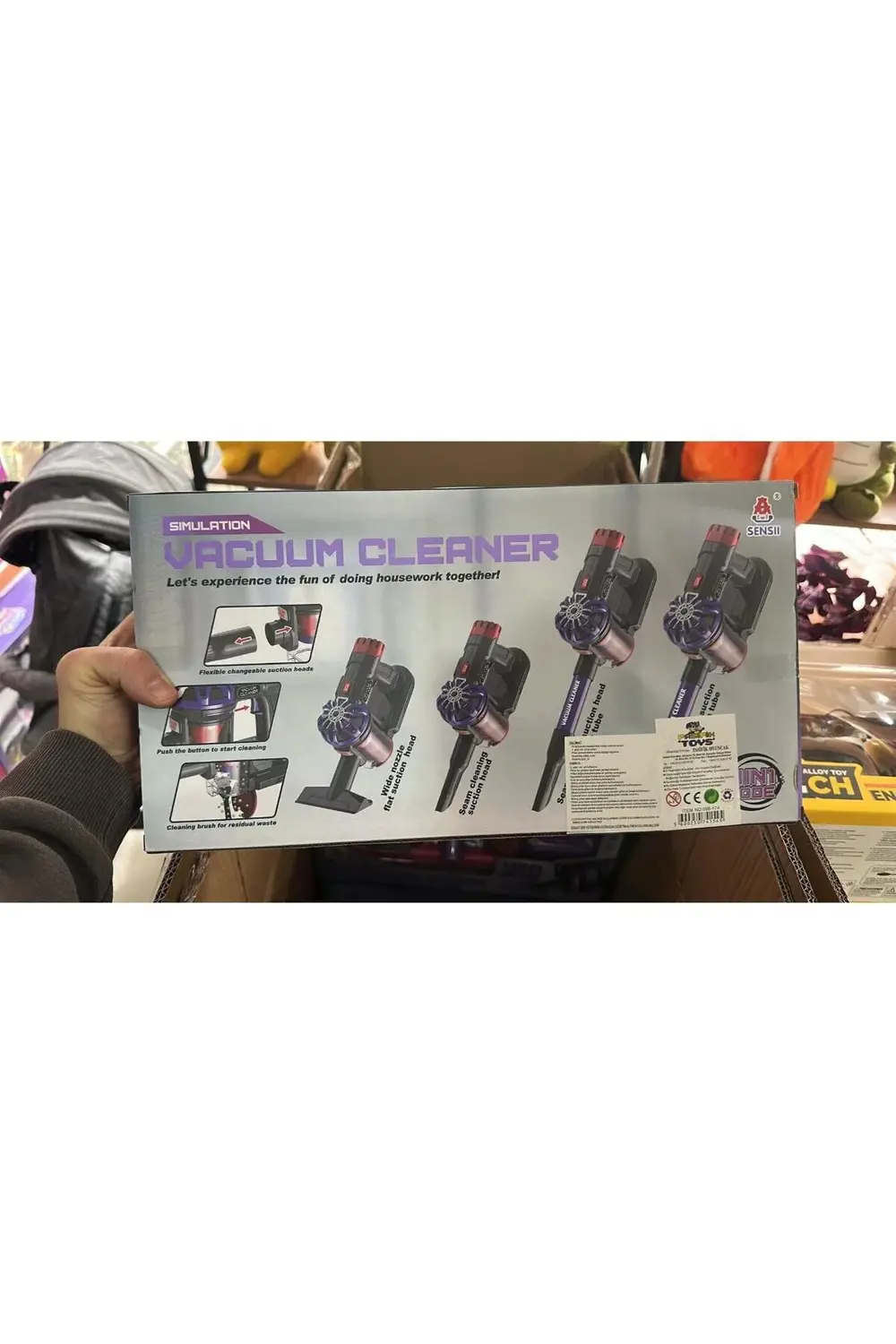 Dikey Elektrikli Süpürge 4 İn 1 Oyuncak Pilli Elektrikli Süpürge