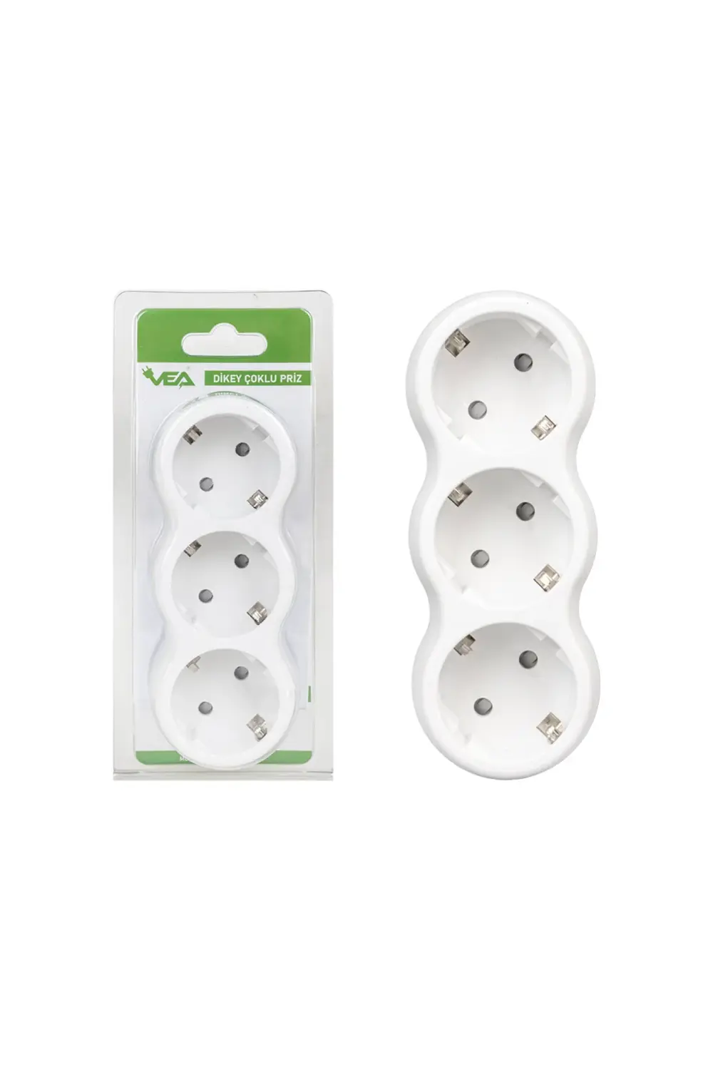 Dikey Model 3 Topraklı Priz Çoklayıcı Elektrik Prizi AXE11A-X66T9