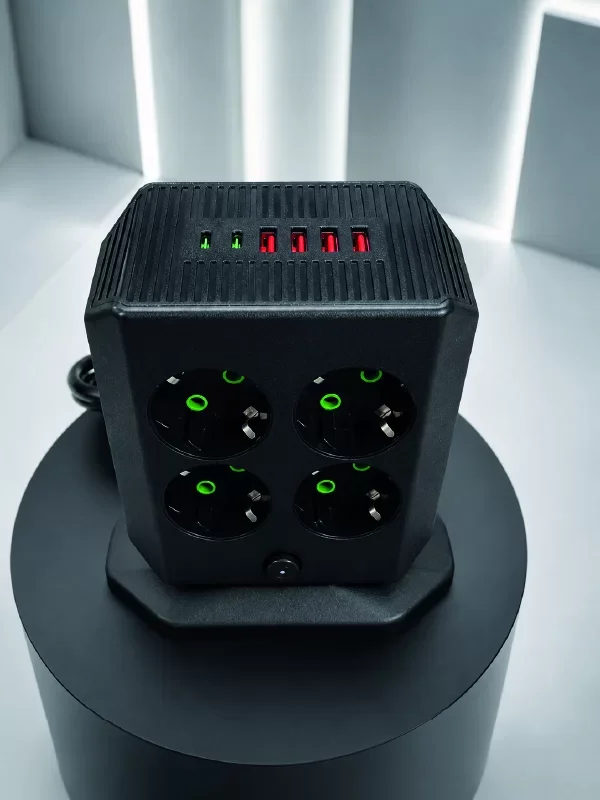 Dikey Priz Kulesi 8 AC Priz 4 USB 2 Type-C Çocuk Korumalı Güç Dağ