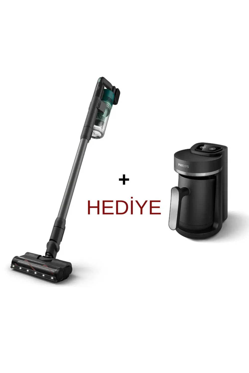 Dikey Şarjlı Süpürge XC6456/10 Kahve Makinesi Hediye HDA150/61