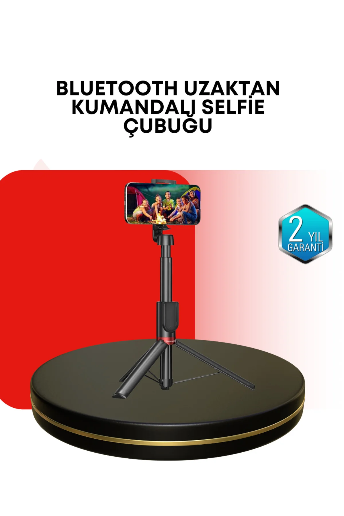 Dikey ve Yatay Çekim Destekli Selfie Stick Tripod