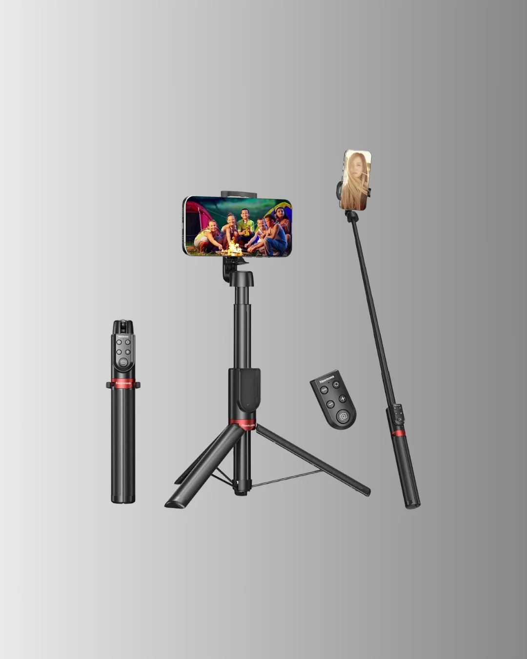 Dikey ve Yatay Çekim Destekli Selfie Stick Tripod