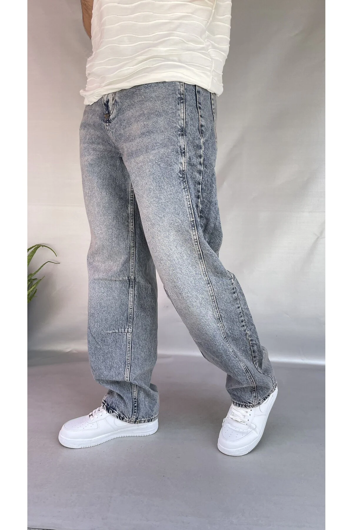 Dikiş Detaylı Relax Baggy Pantolon