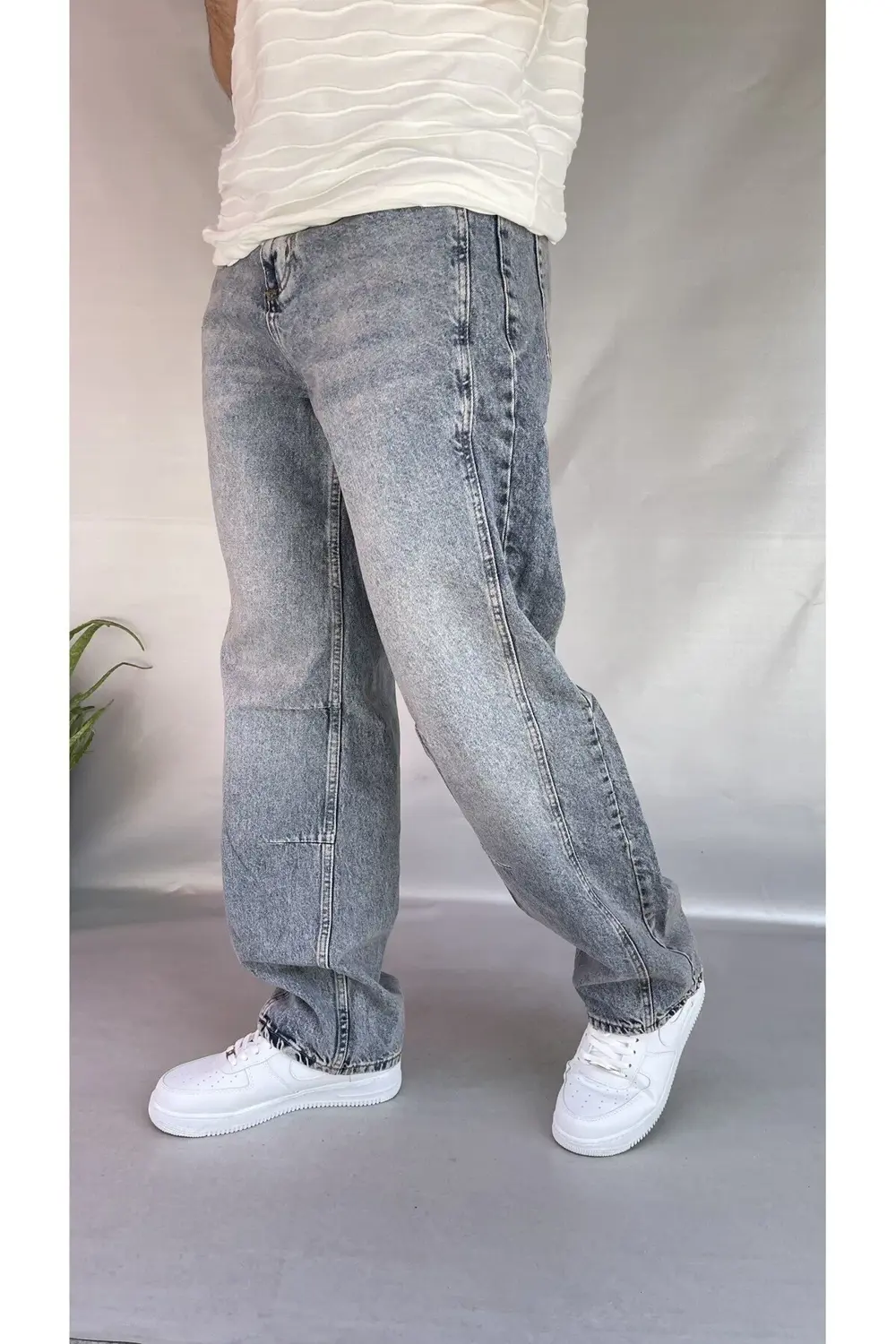 Dikiş Detaylı Relax Baggy Pantolon