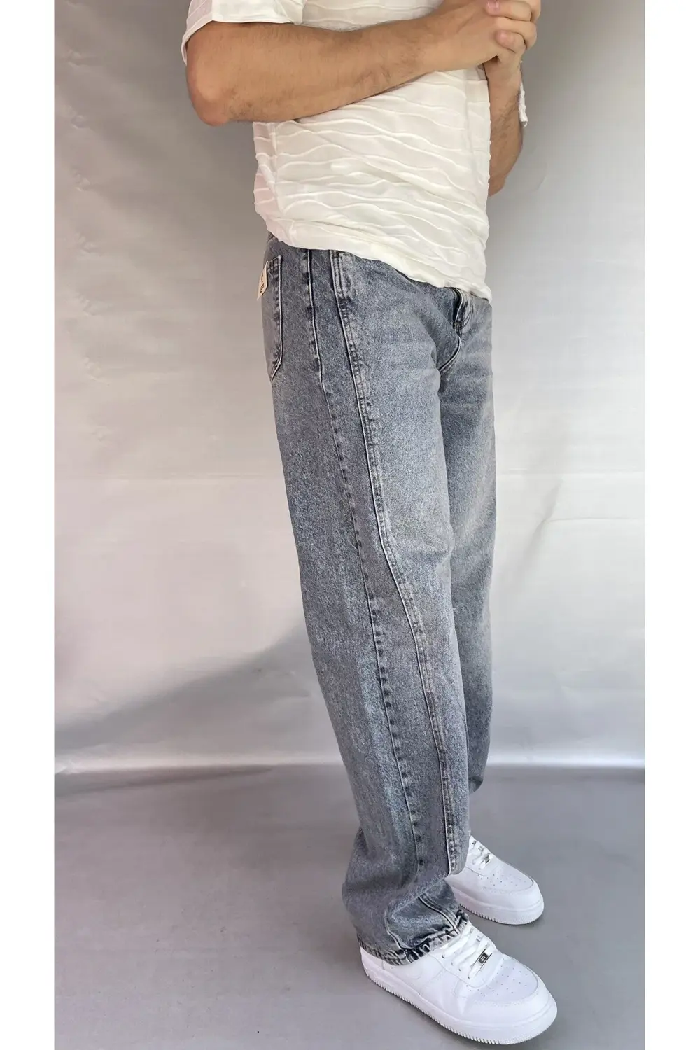 Dikiş Detaylı Relax Baggy Pantolon