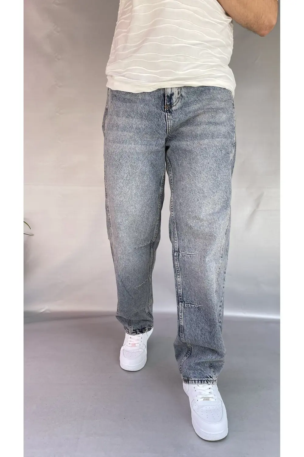 Dikiş Detaylı Relax Baggy Pantolon