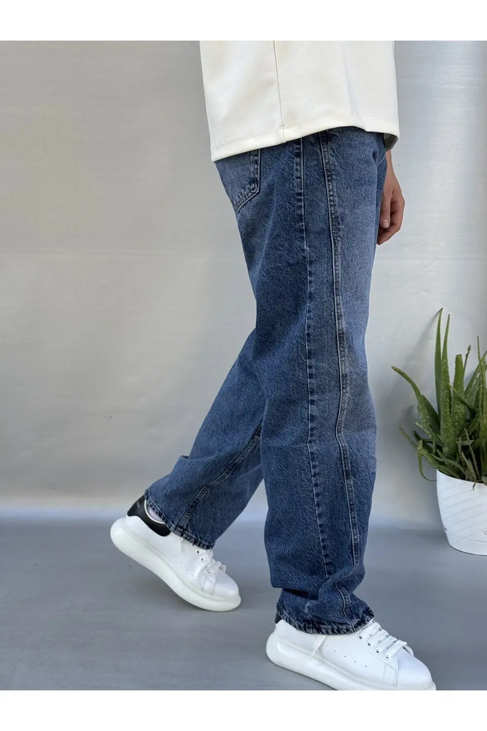 Dikiş Detaylı Relax Baggy Pantolon