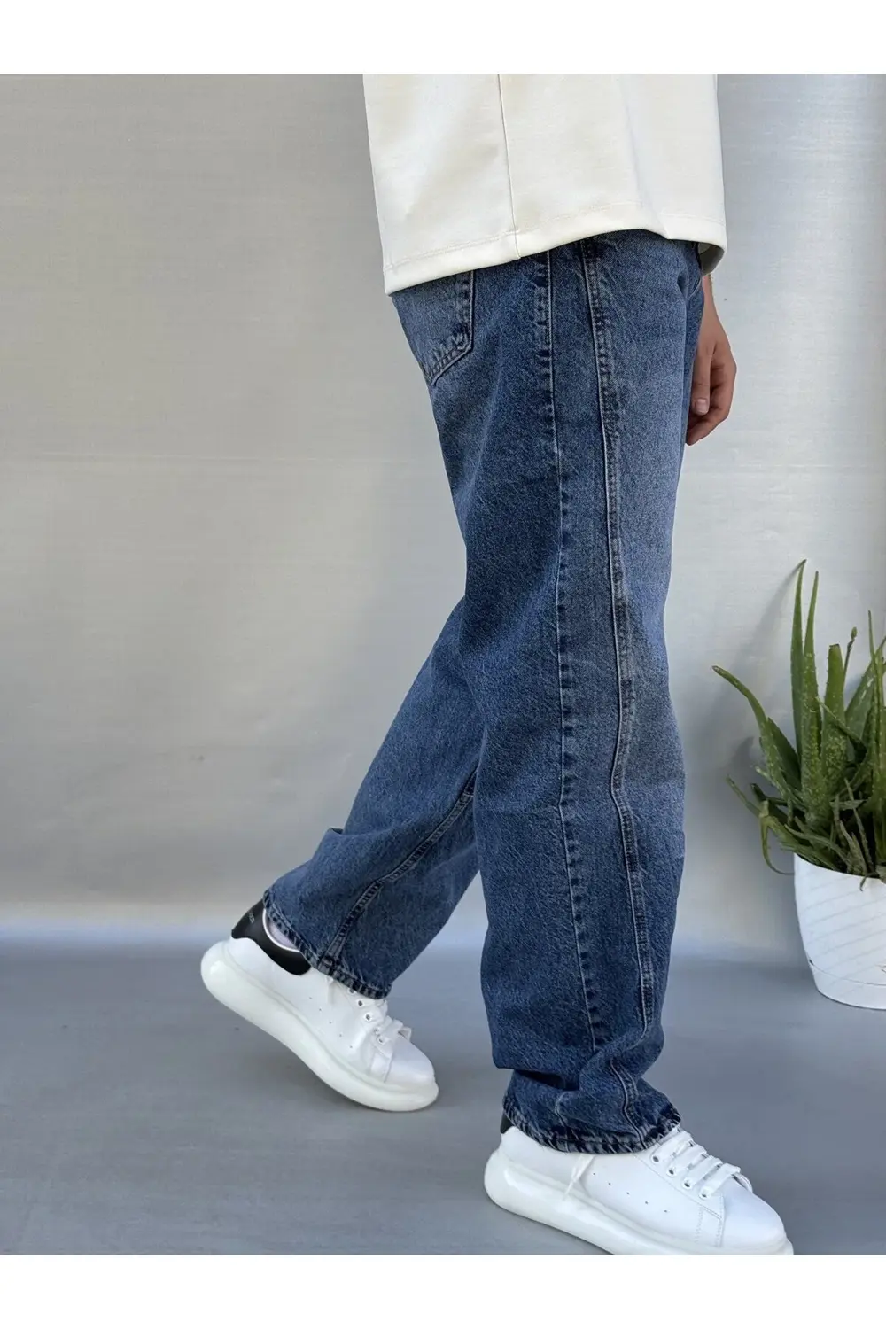 Dikiş Detaylı Relax Baggy Pantolon