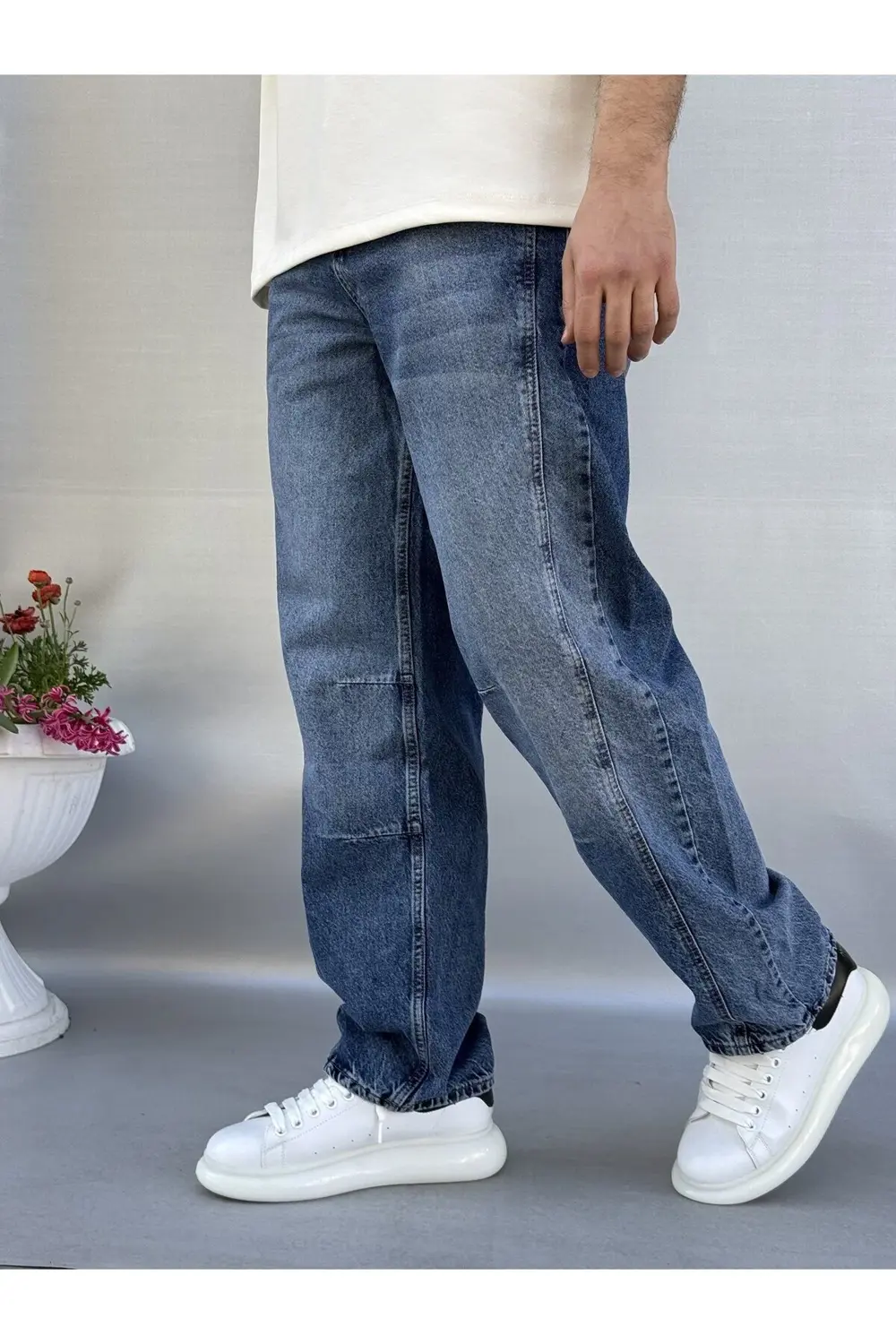 Dikiş Detaylı Relax Baggy Pantolon