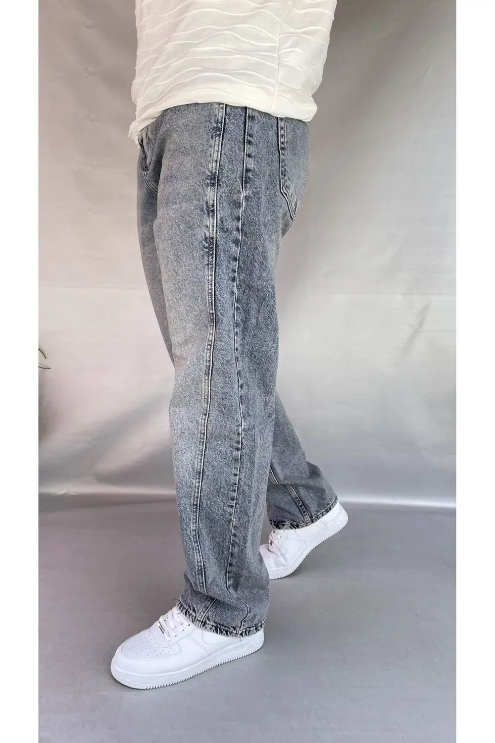 Dikiş Detaylı Relax Baggy Pantolon