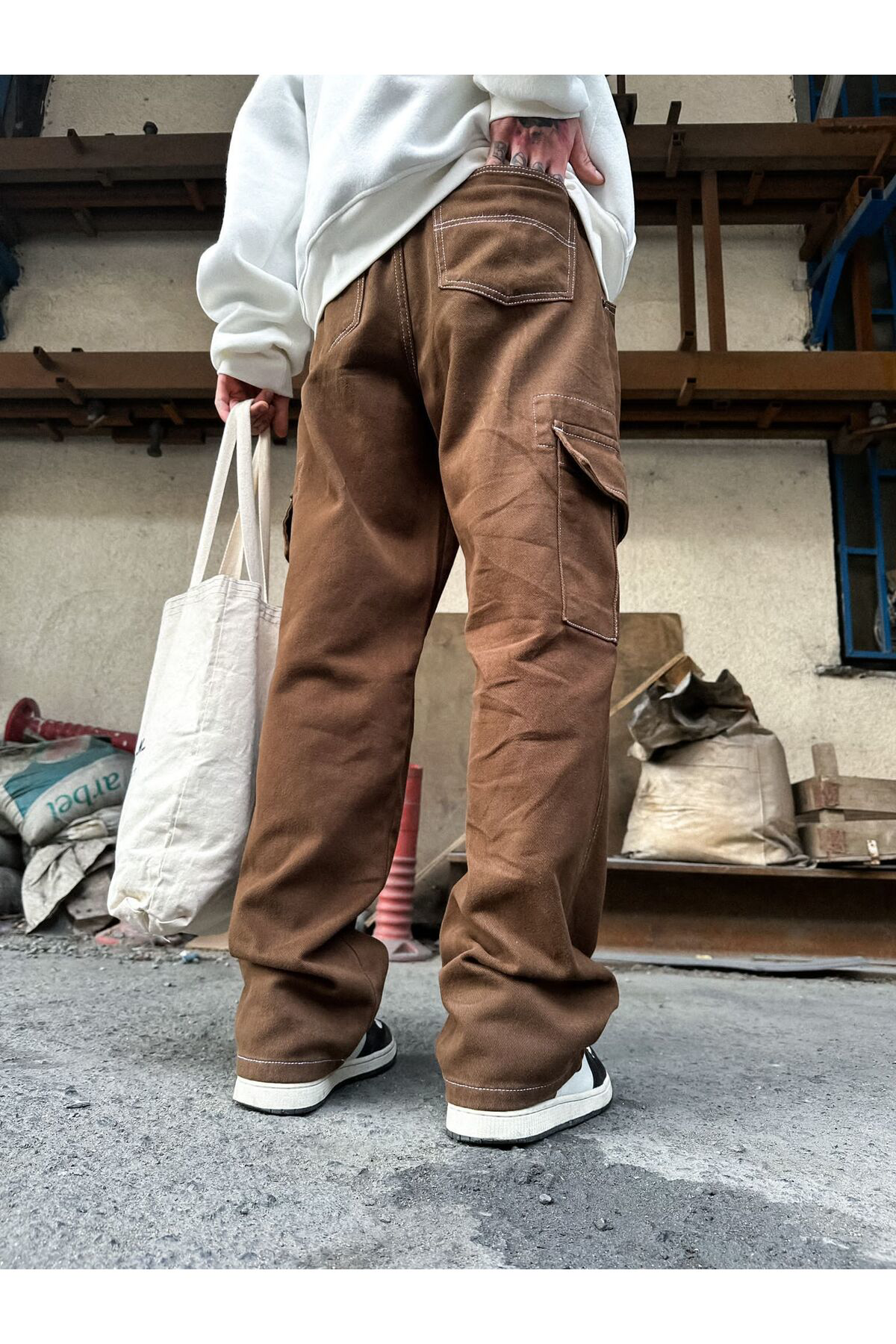 Dikişli Baggy Pantolon