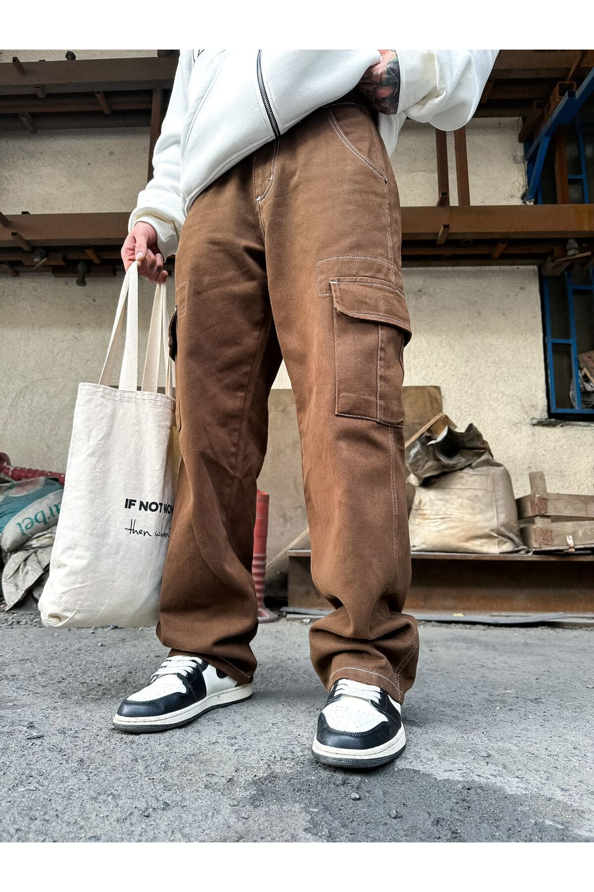 Dikişli Baggy Pantolon