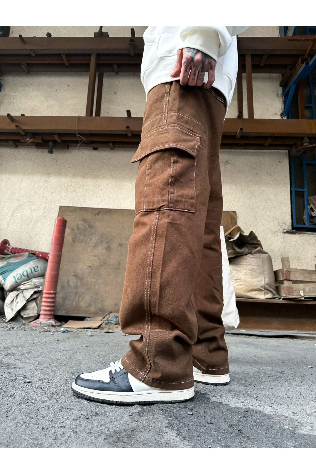 Dikişli Baggy Pantolon