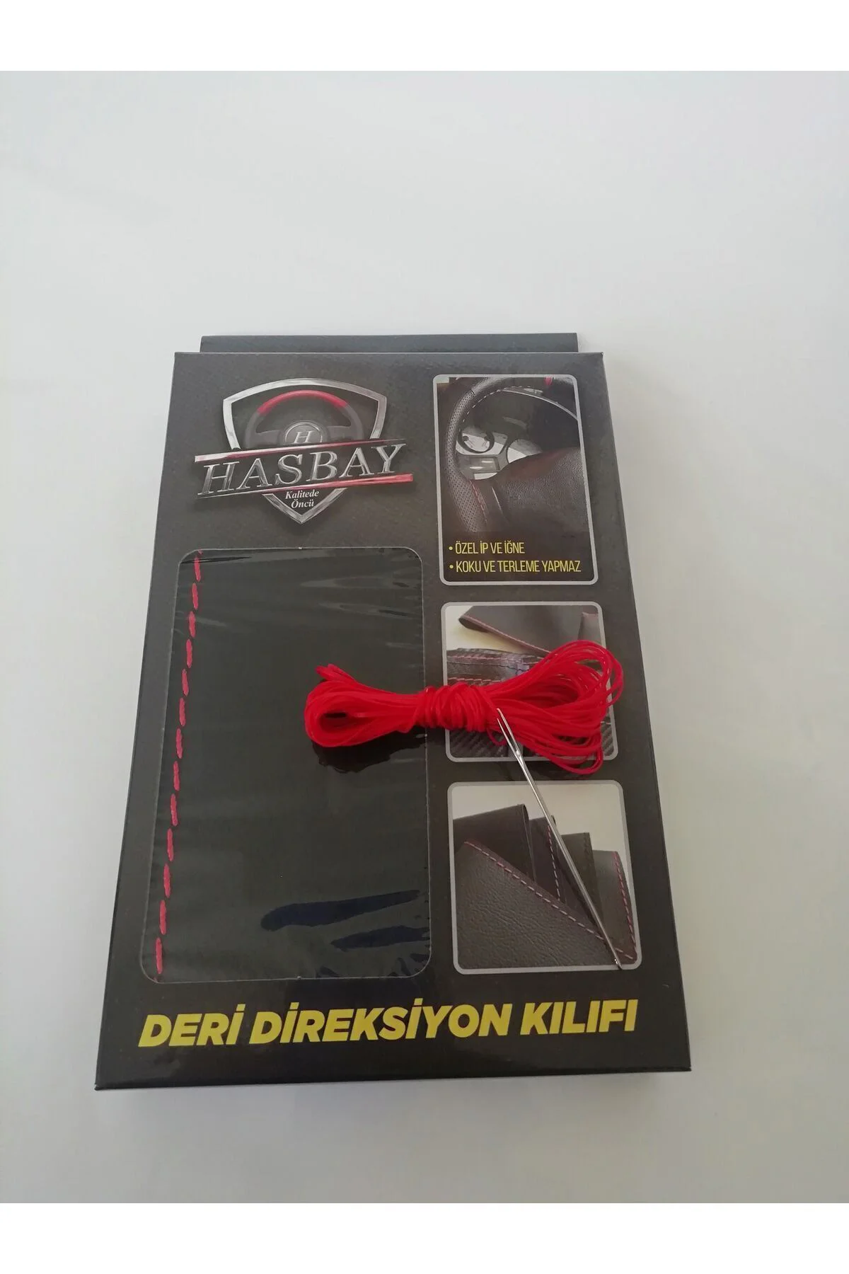 Dikişli Deri Direksiyon Kılıfı Vw Grubu Icin Damarlı/noktalı Kırm