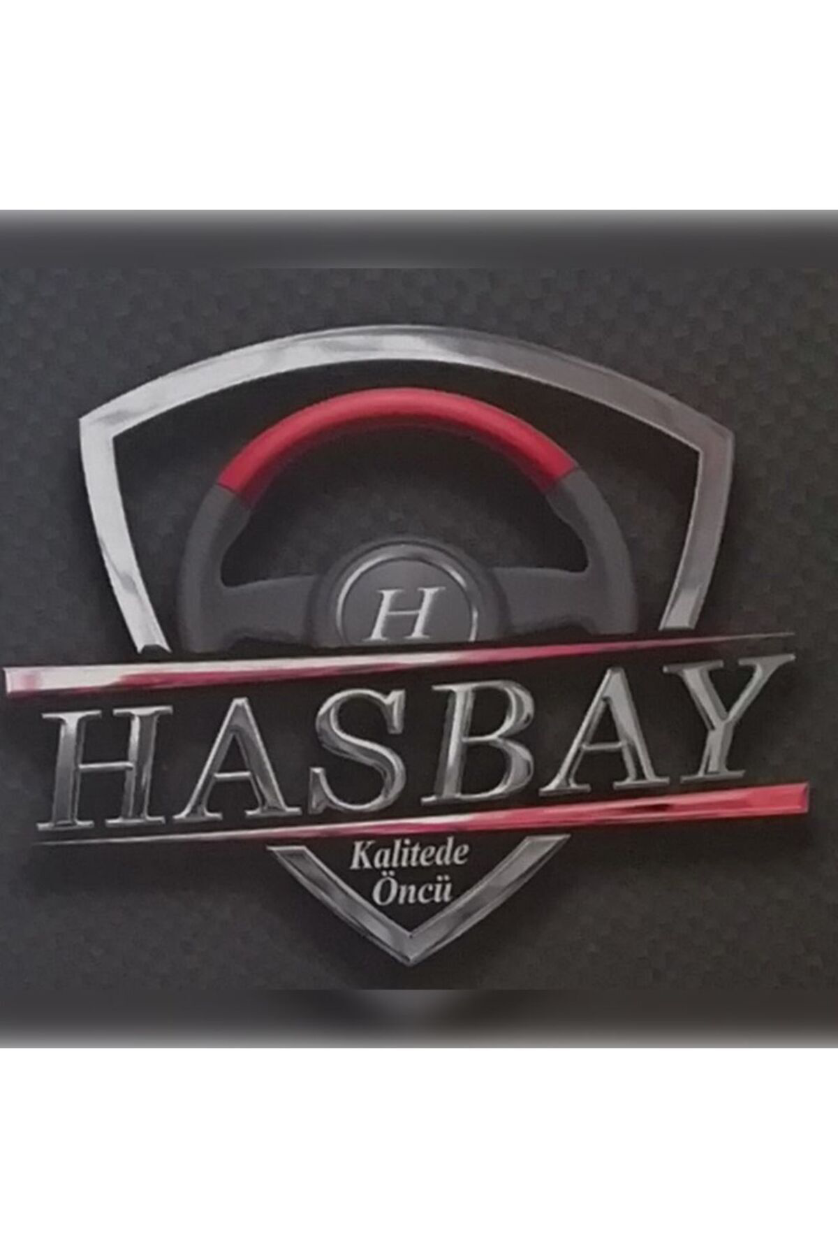 Hasbay Dikişli Direksiyon Kilifi Siyah/Gri Deri Siyah Dikişli Mercedes K