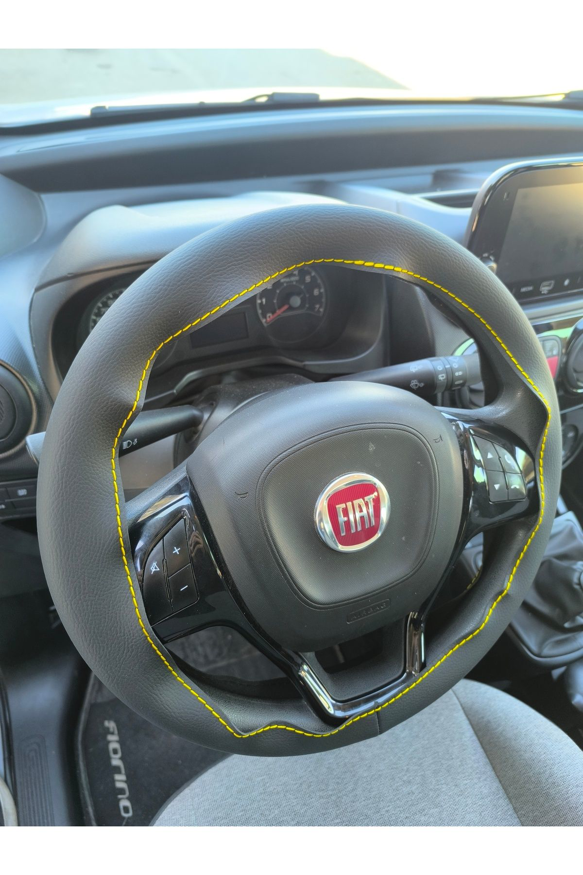 Hasbay Dikişli Direksiyon Kilifi Fiat Pratico Deri  Dikişli Direksiyon K