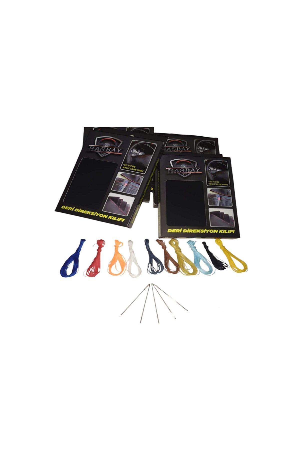 Hasbay Dikişli Direksiyon Kilifi Nubuk/Nokta Deri Mavi Yüzük/Dikiş Bmw 2