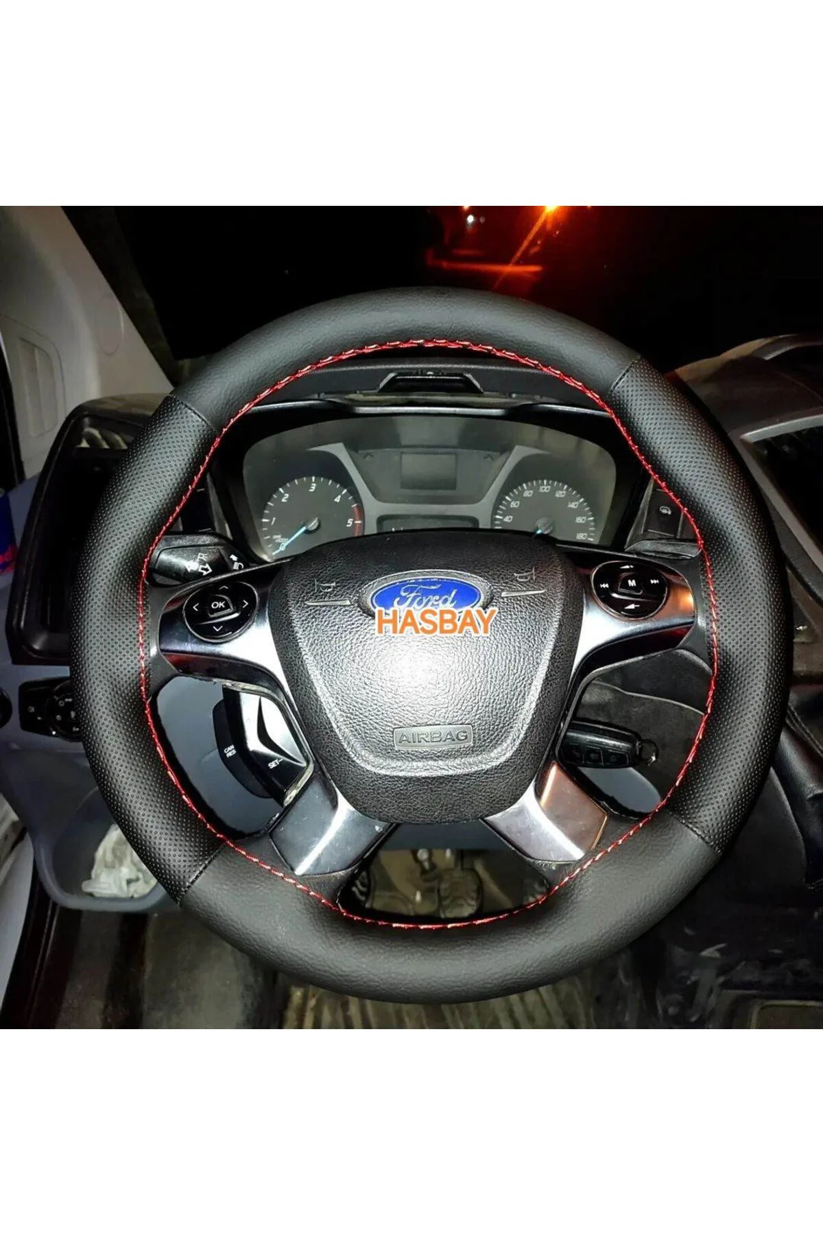 DİKİŞLİ DİREKSİYON KILIFI SİYAH/ NOKTA DERİ KIRMIZI DİKİŞLİ F.ORD TRANSİT BU DİREKSİYON İÇİN DİKİŞLİ DİREKSİYON KILIFI SİYAH/ NOKTA DERİ KIRMIZI DİKİŞLİ F.ORD TRANSİT BU DİREKSİYON İÇİN