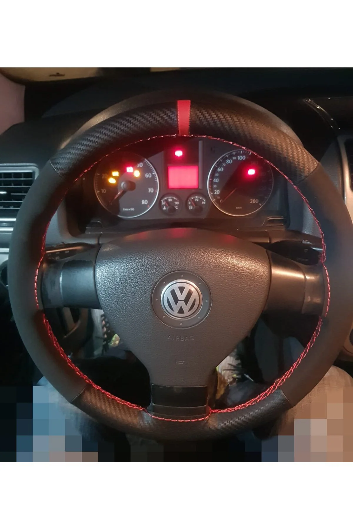 DİKİŞLİ DİREKSİYON KILIFI KARBON NUBUK KIRMIZI YÜZÜK KIRMIZI DİKİŞLİ VW GOLF PASSAT DİKİŞLİ DİREKSİYON KILIFI KARBON NUBUK KIRMIZI YÜZÜK KIRMIZI DİKİŞLİ VW GOLF PASSAT