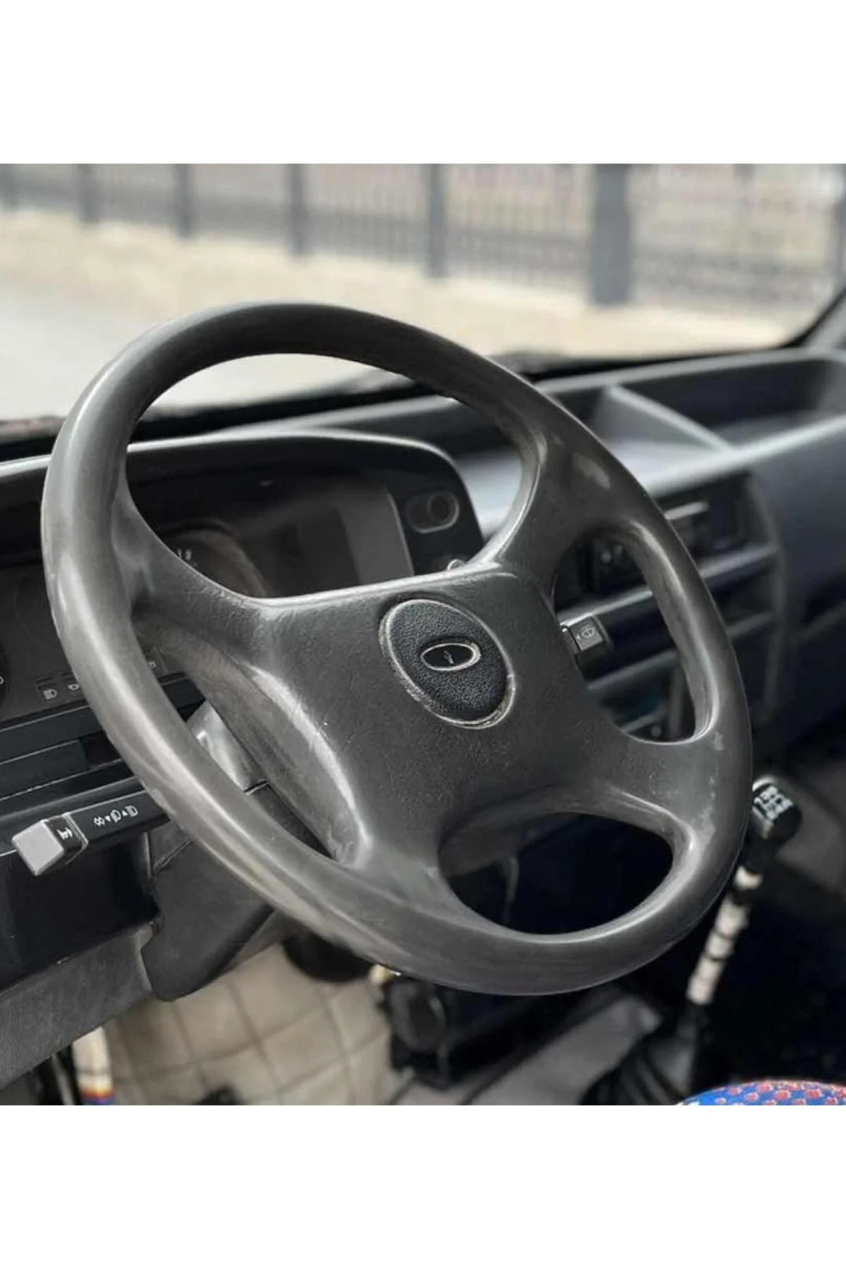 Dikişli Direksiyon Kılıfı Siyah Deri Kırmızı Kırmızı Dikişli Ford Transit 98 Öncesi Için 58640105