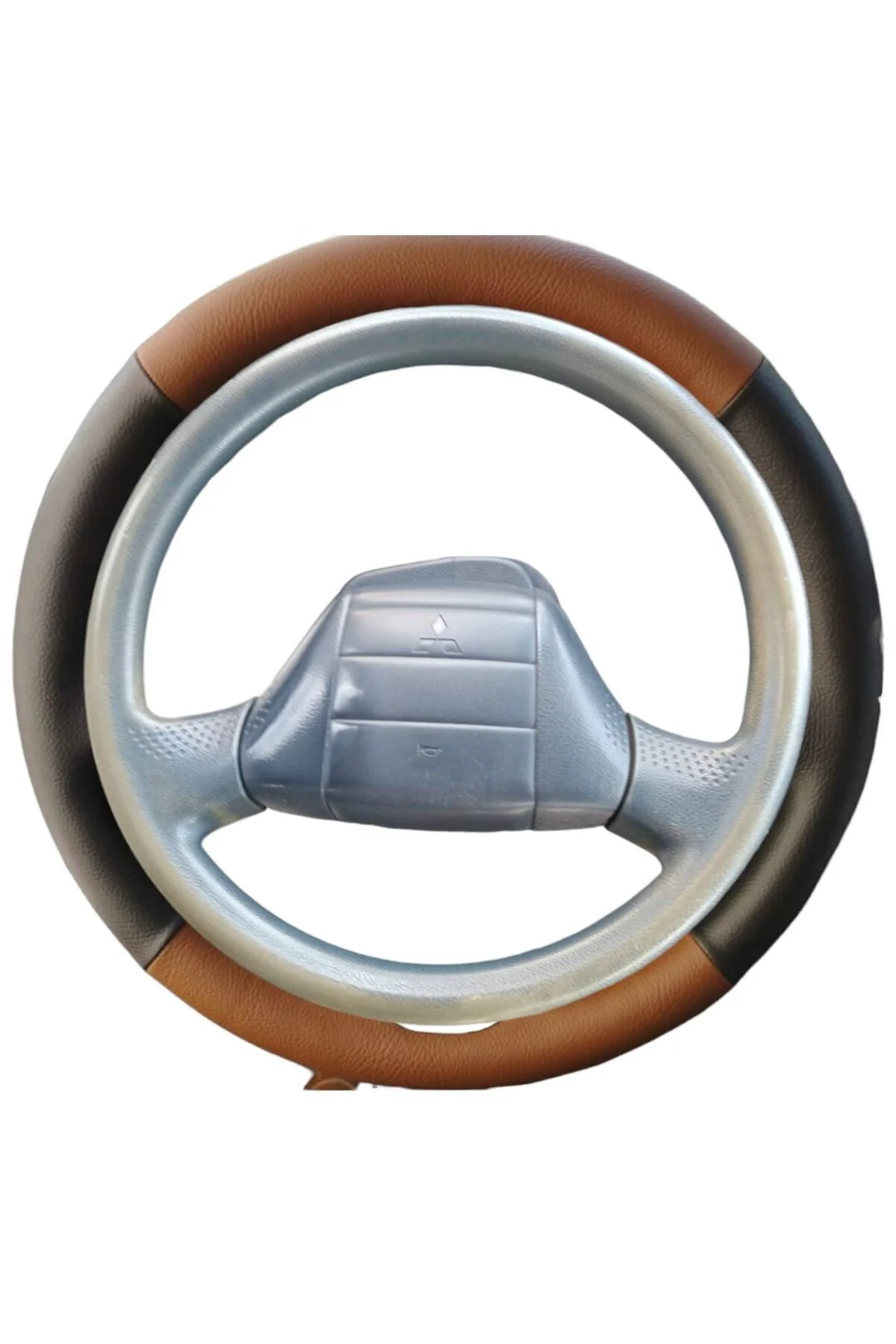 Dikişli Direksiyon Kılıfı Siyah/taba Deri Siyah Dikişli Mitsubishi Prestij İçin