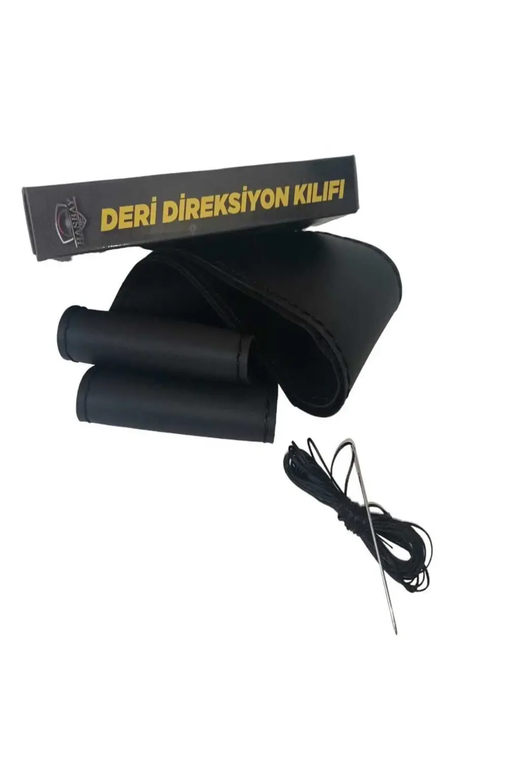 DİKİŞLİ DİREKSİYON KILIFI İT-HAL SİYAH DERİ SİYAH DİKİŞLİ VW POLO