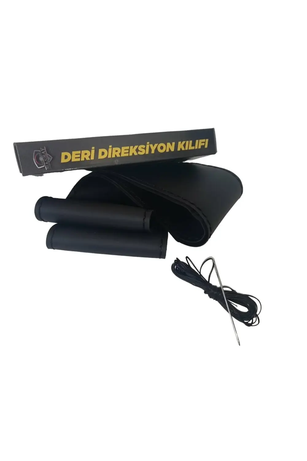 DİKİŞLİ DİREKSİYON KILIFI SİYAH DERİ SİYAH DİKİŞLİ YENİ SUPER B