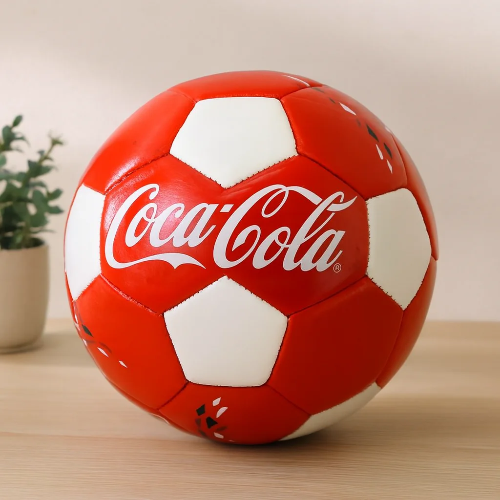 Dikişli Futbol Topu - Kırmızı Beyaz 420 g