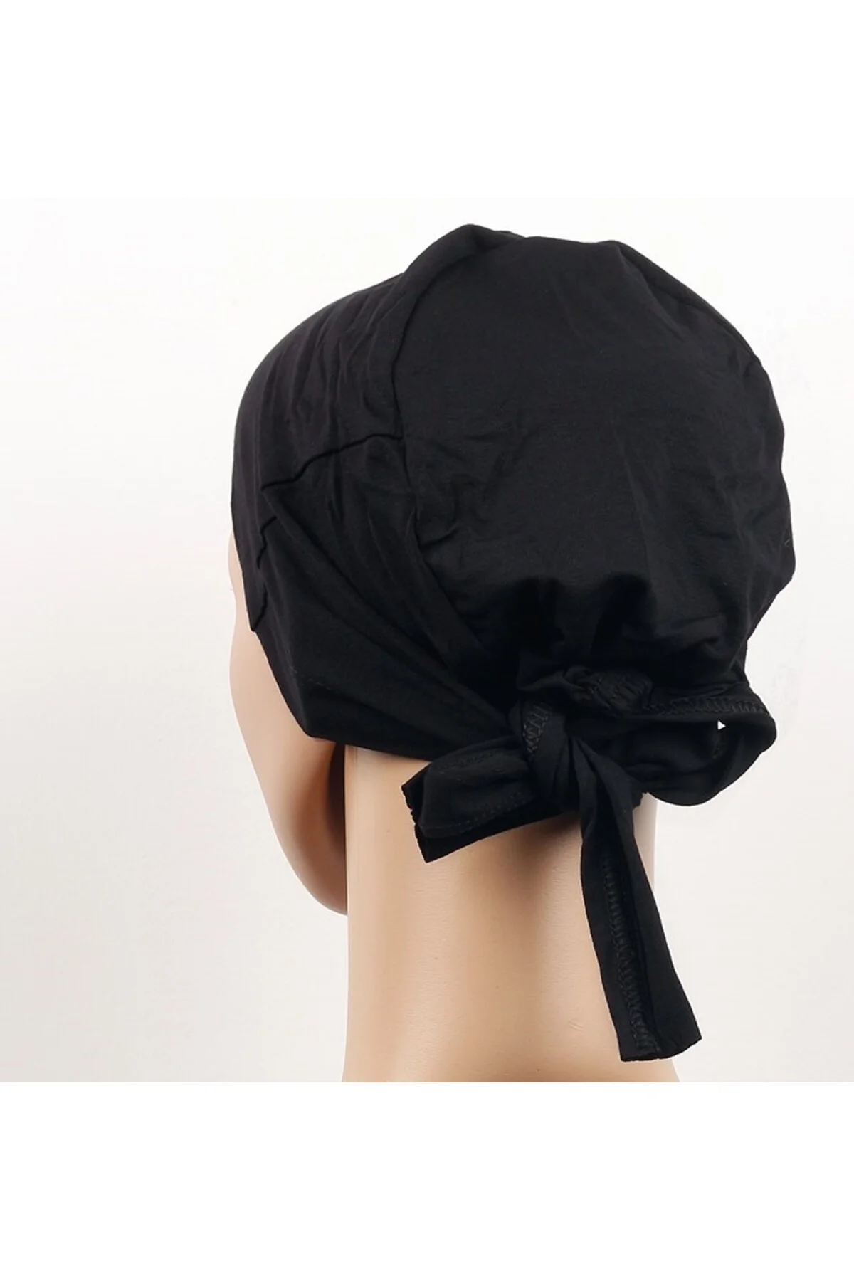 Dikişsiz Bağlamalı Tesettür Bone - Bağlamalı Bandana